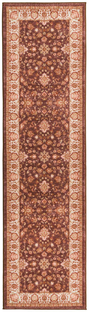 Coffee Brown 2' 2 x 8' Medina Washable Runner Rug