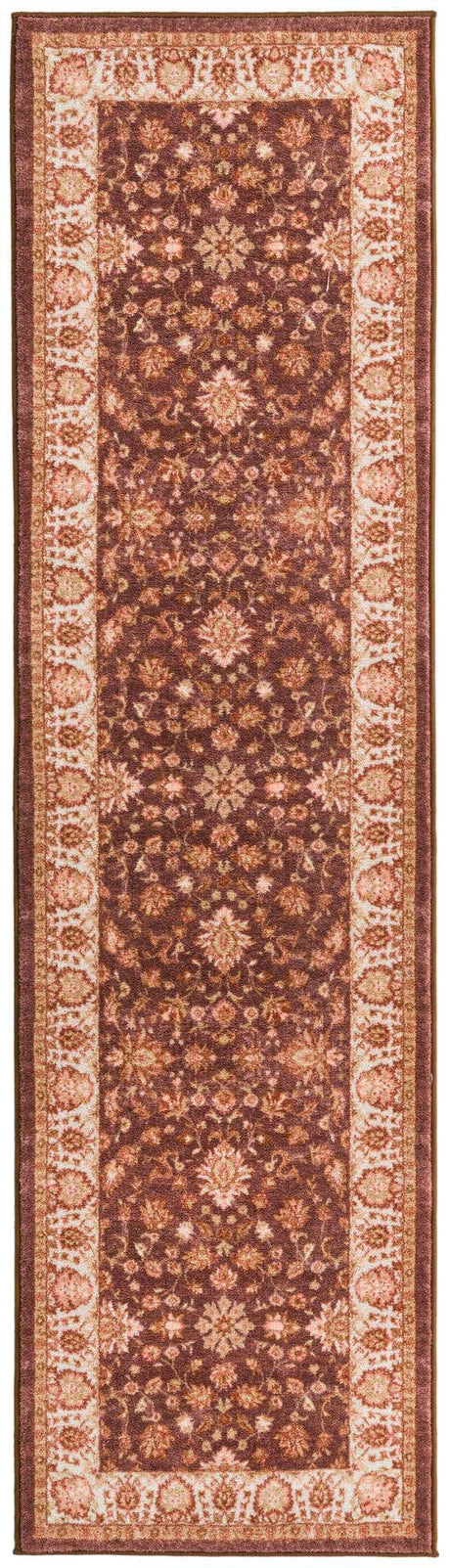 Coffee Brown 2' 2 x 8' Medina Washable Runner Rug