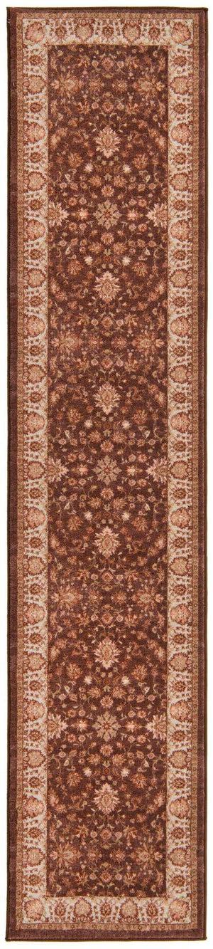 Coffee Brown 2' 2 x 10' Medina Washable Runner Rug