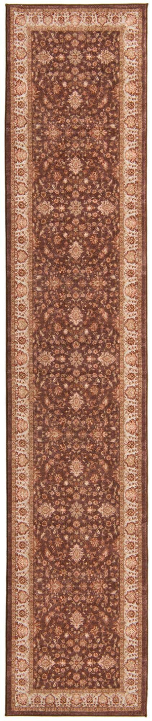 Coffee Brown 3' x 13' Medina Washable Runner Rug