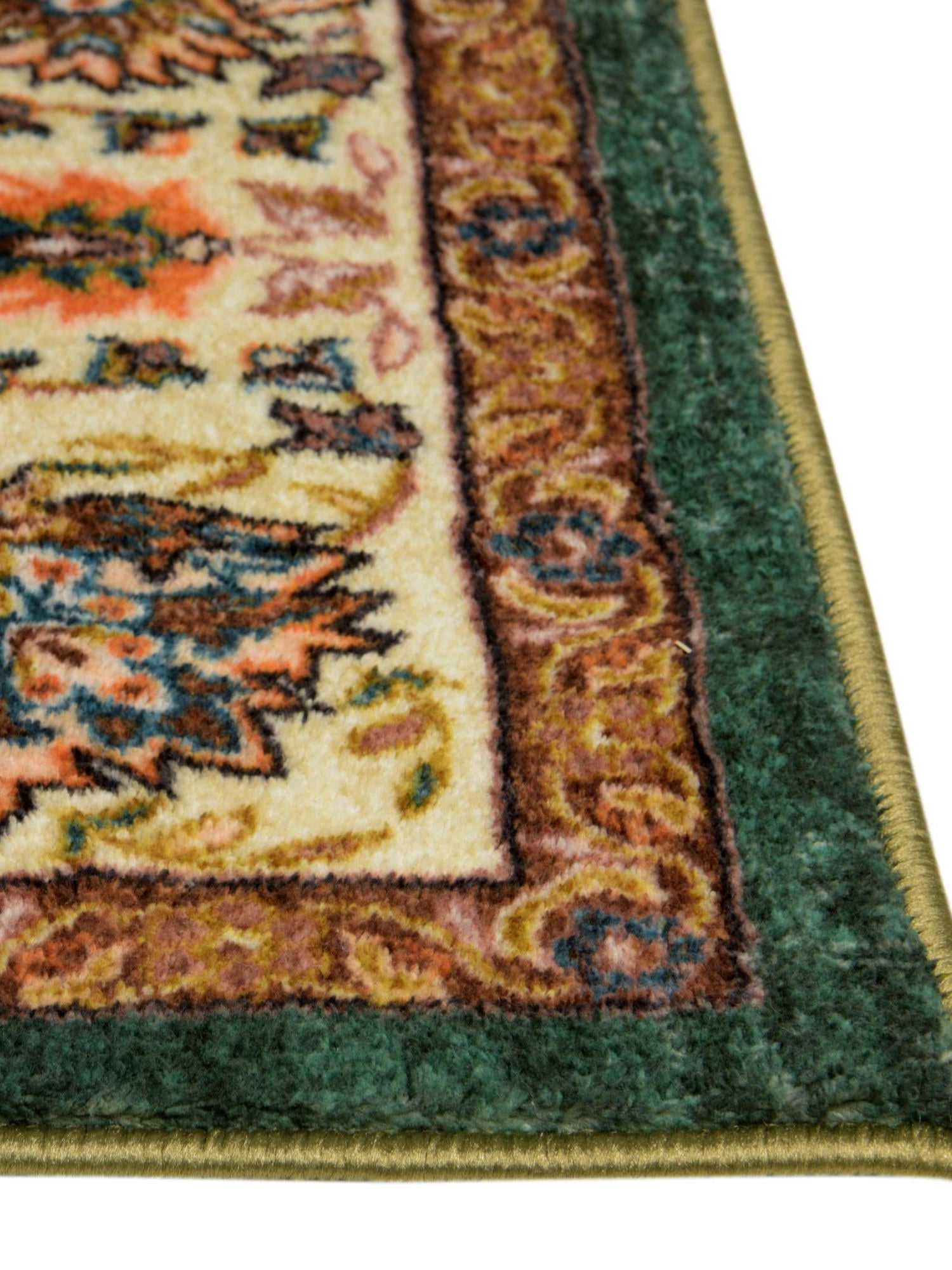 Washable Emerald Green 3' 3 x 5' 3 Medina Rectangle Area Rug Easy to Clean Stain Resistant & Durable Polyester Classic Carpet for Home Decor & Design for Sale at Rug Engine