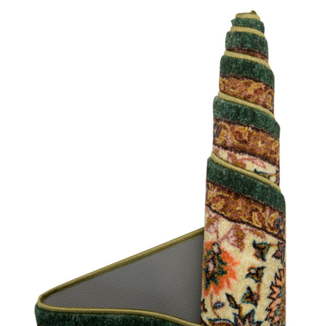 Washable Emerald Green 7' 10 x 10' 4 Medina Rectangle Area Rug Easy to Clean Stain Resistant & Durable Polyester Classic Carpet for Home Decor & Design for Sale at Rug Engine