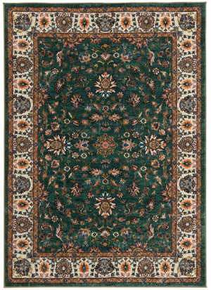 Emerald Green 4' 4 x 6' Medina Washable Rectangle Rug