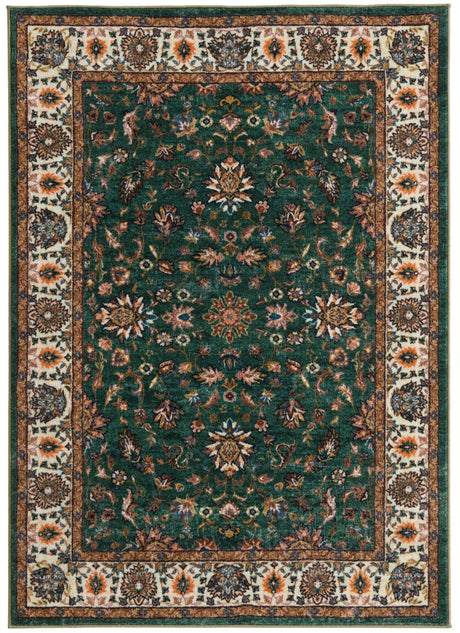 Emerald Green 4' 4 x 6' Medina Washable Rectangle Rug