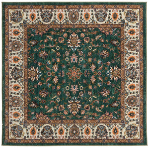Emerald Green 5' 3 x 5' 3 Medina Washable Square Rug