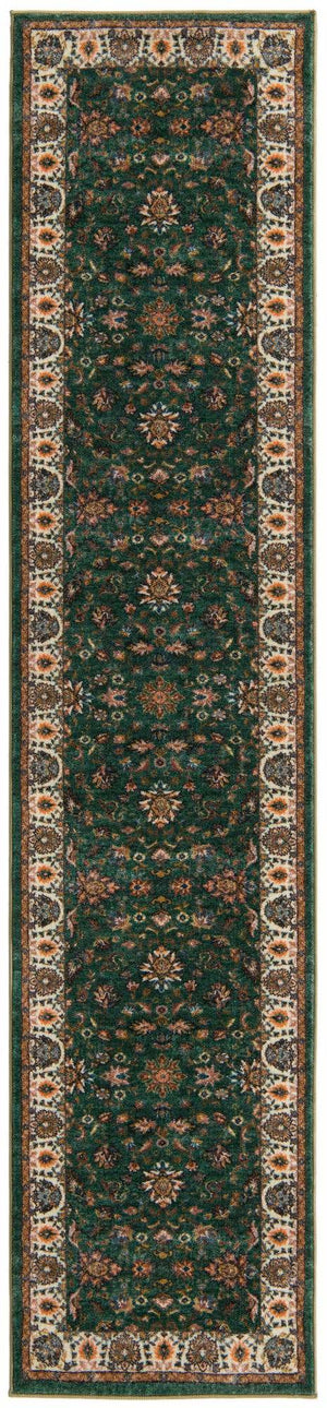 Emerald Green 2' 2 x 10' Medina Washable Runner Rug