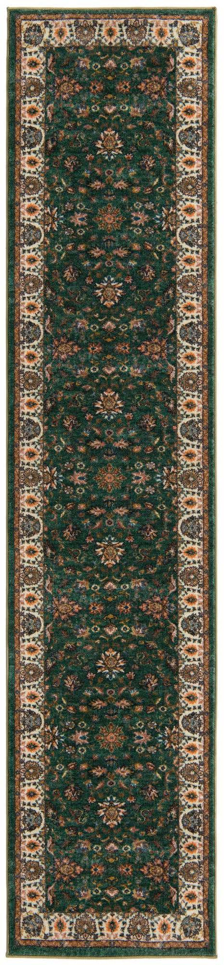 Emerald Green 2' 2 x 10' Medina Washable Runner Rug