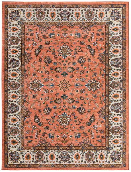 Salmon 8' x 10' 4 Medina Washable Rectangle Rug