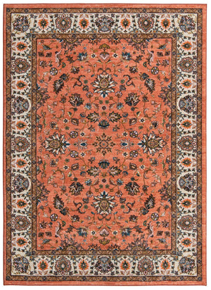 Salmon 7' x 9' Medina Washable Rectangle Rug