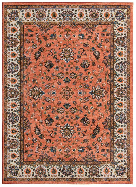 Salmon 7' x 9' Medina Washable Rectangle Rug