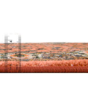 Salmon 7' x 9' Medina Washable Rectangle Rug