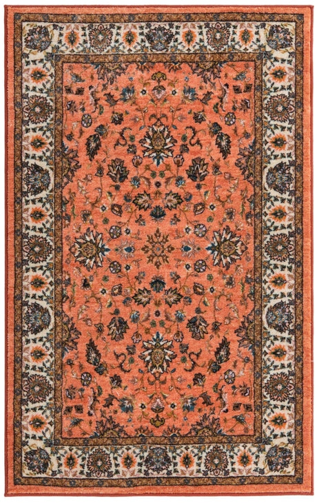 Salmon 3' 3 x 5' 3 Medina Washable Rectangle Rug