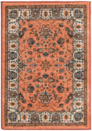 Salmon 2' 2 x 3' Medina Washable Rectangle Rug
