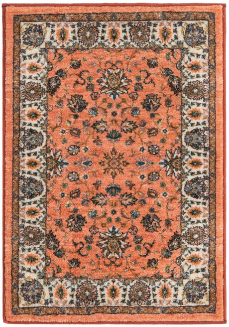 Salmon 2' 2 x 3' Medina Washable Rectangle Rug