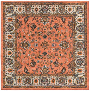 Salmon 5' 3 x 5' 3 Medina Washable Square Rug