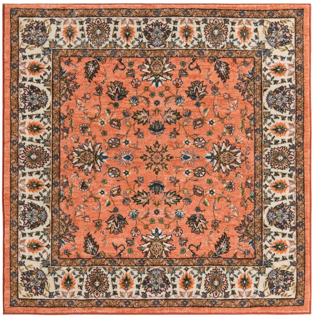 Salmon 5' 3 x 5' 3 Medina Washable Square Rug
