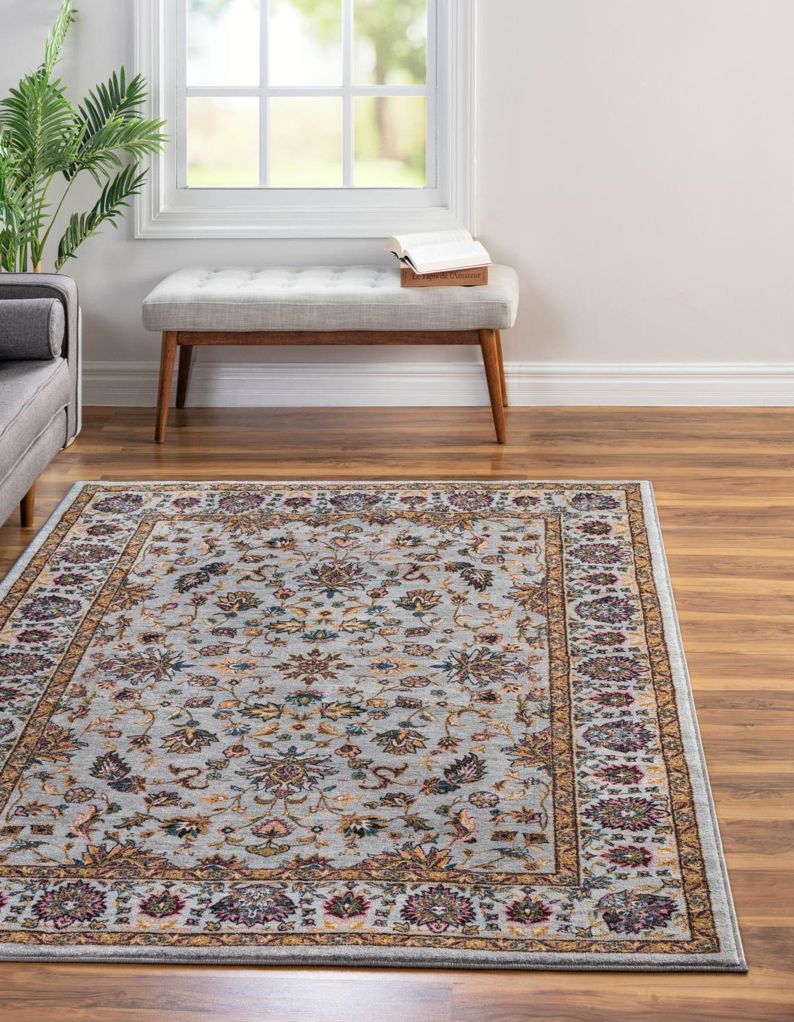 Washable Cloud Gray 2' 2 x 3' Medina Rectangle Area Rug Easy to Clean Stain Resistant & Durable Polyester Classic Carpet for Home Decor & Design for Sale at Rug Engine