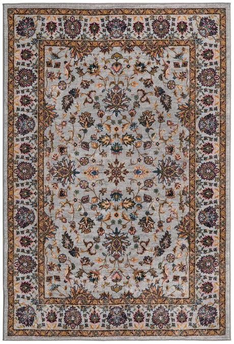 Cloud Gray 5' 3 x 8' Medina Washable Rectangle Rug