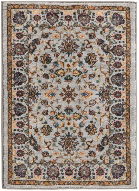 Cloud Gray 2' 2 x 3' Medina Washable Rectangle Rug