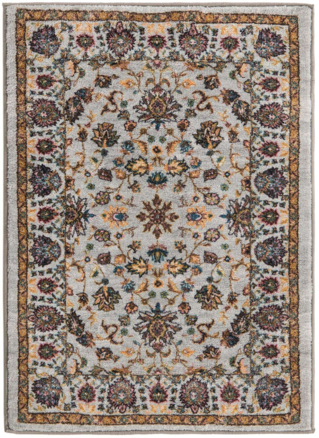 Cloud Gray 2' 2 x 3' Medina Washable Rectangle Rug