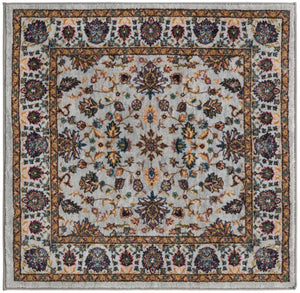 Cloud Gray 3' 3 x 3' 3 Medina Washable Square Rug