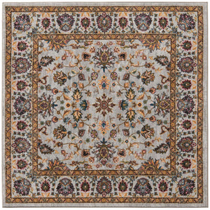 Cloud Gray 5' 3 x 5' 3 Medina Washable Square Rug