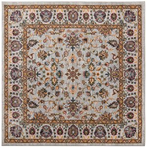 Cloud Gray 8' x 8' Medina Washable Square Rug