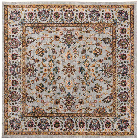 Cloud Gray 8' x 8' Medina Washable Square Rug