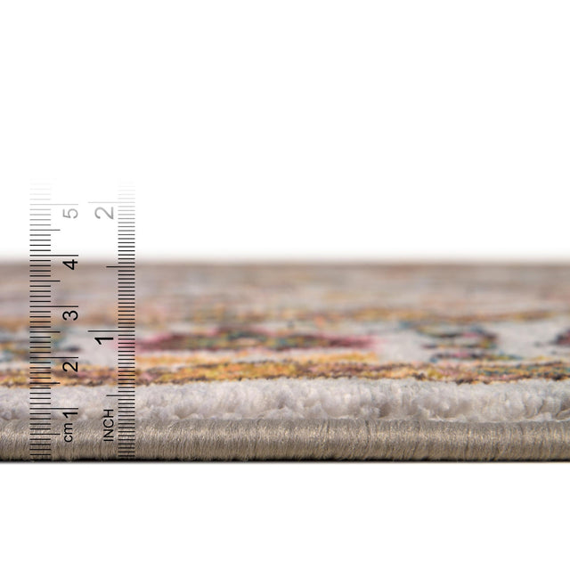 Cloud Gray 2' 2 x 6' Medina Washable Runner Rug