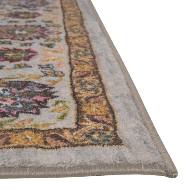 Cloud Gray 2' 2 x 6' Medina Washable Runner Rug