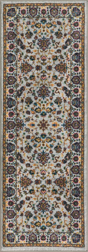Cloud Gray 2' 2 x 6' Medina Washable Runner Rug