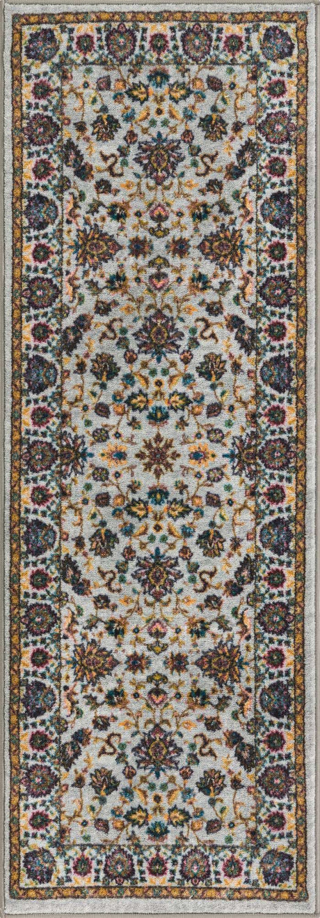 Cloud Gray 2' 2 x 6' Medina Washable Runner Rug