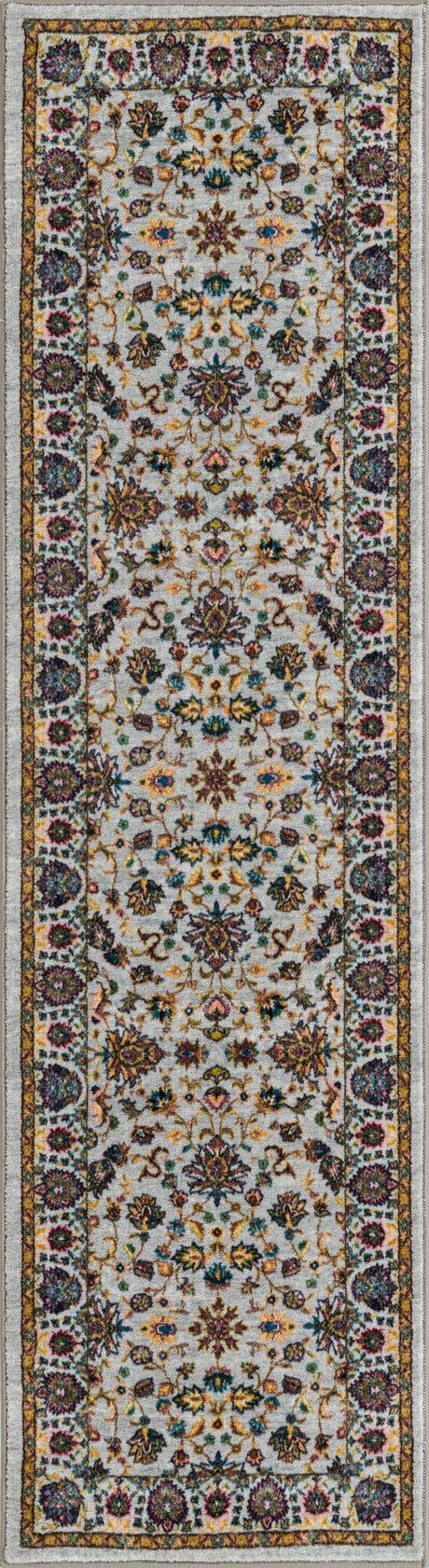 Cloud Gray 2' 2 x 8' Medina Washable Runner Rug