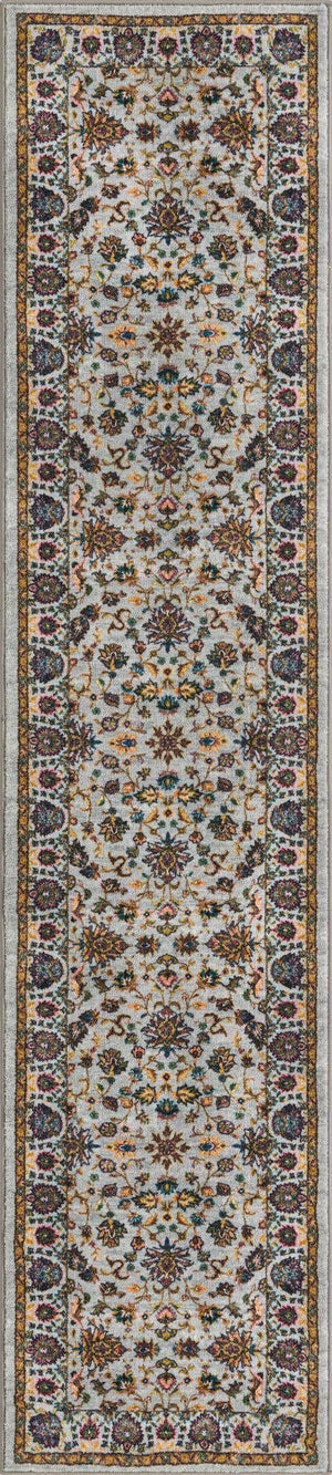 Cloud Gray 2' 2 x 10' Medina Washable Runner Rug