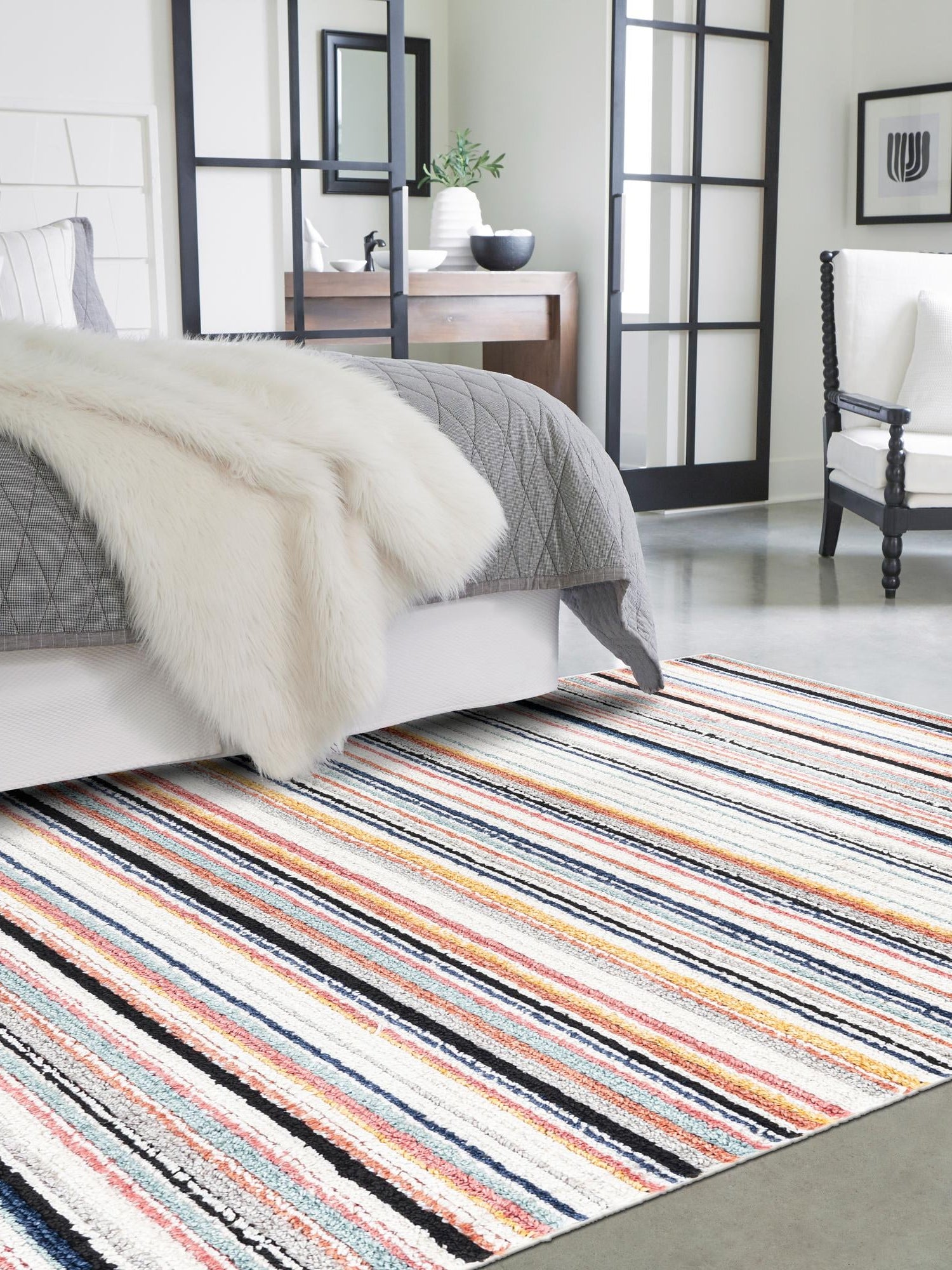 Ivory 7' 10 x 10' Tagine Rectangle Area Rug Durable 100% Polyester Modern Unique Easy Clean Carpet for Indoor Home Decor for Sale at Rug Engine