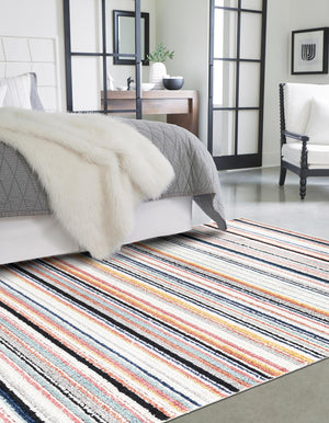 Ivory 7' 10 x 10' Tagine Rectangle Area Rug Durable 100% Polyester Modern Unique Easy Clean Carpet for Indoor Home Decor for Sale at Rug Engine