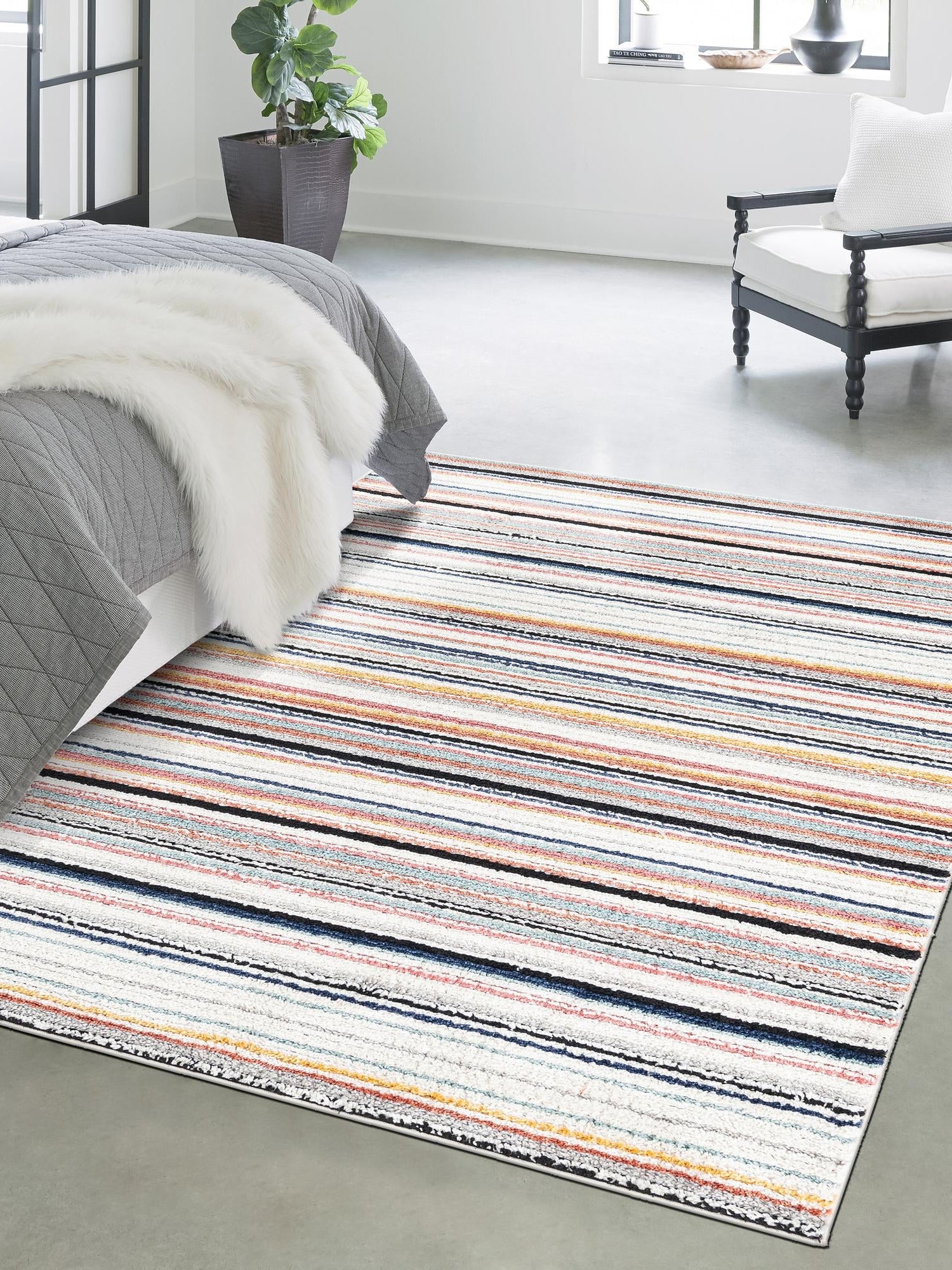 Ivory 7' 10 x 10' Tagine Rectangle Area Rug Durable 100% Polyester Modern Unique Easy Clean Carpet for Indoor Home Decor for Sale at Rug Engine