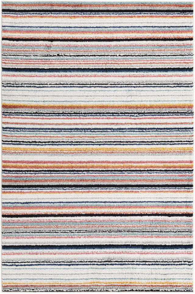 Ivory 5' 3 x 8' Tagine Rectangle Area Rug Durable 100% Polyester Modern Unique Easy Clean Carpet for Indoor Home Decor for Sale at Rug Engine