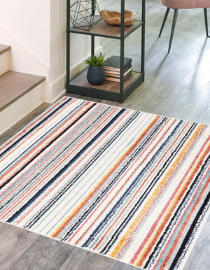 Ivory 7' 10 x 7' 10 Tagine Square Area Rug Durable 100% Polyester Modern Unique Easy Clean Carpet for Indoor Home Decor for Sale at Rug Engine
