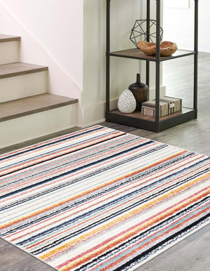 Ivory 5' 3 x 5' 3 Tagine Square Area Rug Durable 100% Polyester Modern Unique Easy Clean Carpet for Indoor Home Decor for Sale at Rug Engine