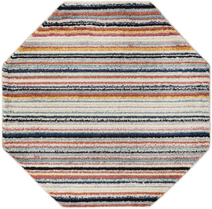Ivory 5' 3 x 5' 3 Tagine Octagon Area Rug Durable 100% Polyester Modern Unique Easy Clean Carpet for Indoor Home Decor for Sale at Rug Engine