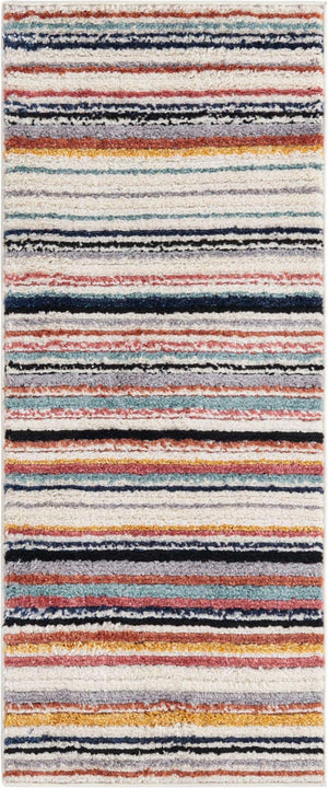 Ivory 2' x 5' Tagine Runner Area Rug Durable 100% Polyester Modern Unique Easy Clean Carpet for Indoor Home Decor for Sale at Rug Engine