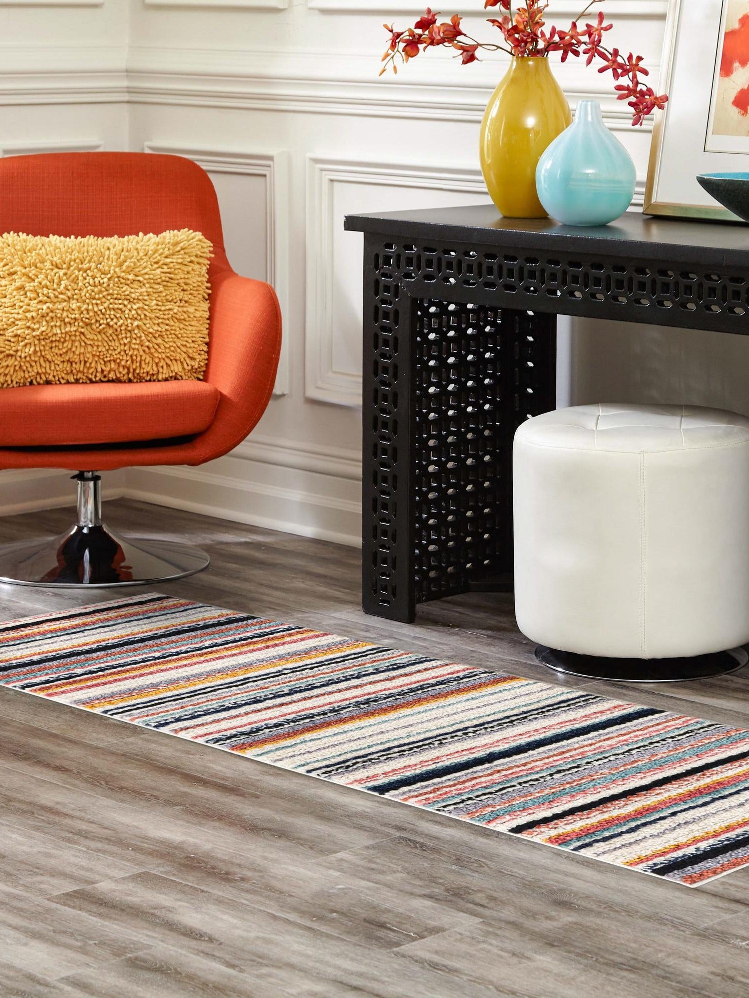 Ivory 2' x 10' Tagine Runner Area Rug Durable 100% Polyester Modern Unique Easy Clean Carpet for Indoor Home Decor for Sale at Rug Engine