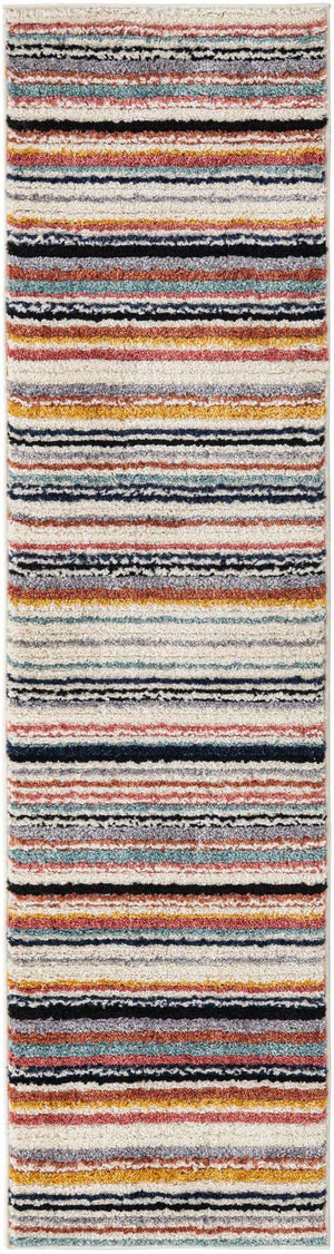 Ivory 2' x 7' 10 Tagine Runner Area Rug Durable 100% Polyester Modern Unique Easy Clean Carpet for Indoor Home Decor for Sale at Rug Engine