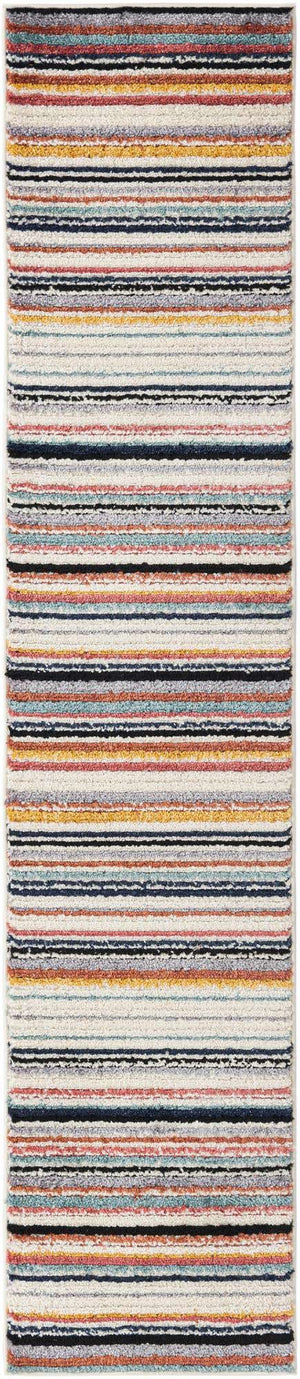 Ivory 2' x 10' Tagine Runner Area Rug Durable 100% Polyester Modern Unique Easy Clean Carpet for Indoor Home Decor for Sale at Rug Engine