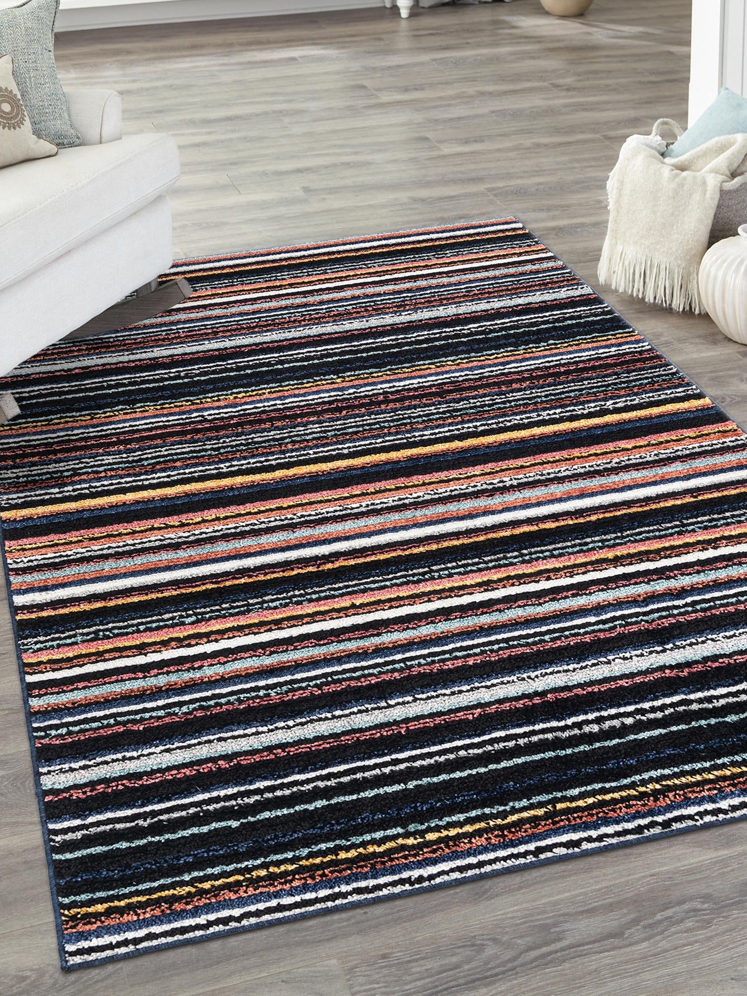 Multicolor 2' x 3' Tagine Rectangle Area Rug Durable 100% Polyester Modern Unique Easy Clean Carpet for Indoor Home Decor for Sale at Rug Engine