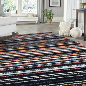 Multicolor 7' 10 x 10' Tagine Rectangle Area Rug Durable 100% Polyester Modern Unique Easy Clean Carpet for Indoor Home Decor for Sale at Rug Engine