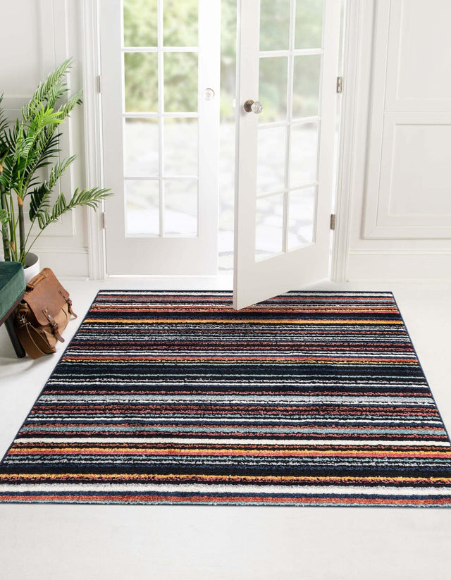 Multicolor 5' 3 x 5' 3 Tagine Square Area Rug Durable 100% Polyester Modern Unique Easy Clean Carpet for Indoor Home Decor for Sale at Rug Engine
