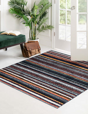 Multicolor 5' 3 x 5' 3 Tagine Square Area Rug Durable 100% Polyester Modern Unique Easy Clean Carpet for Indoor Home Decor for Sale at Rug Engine