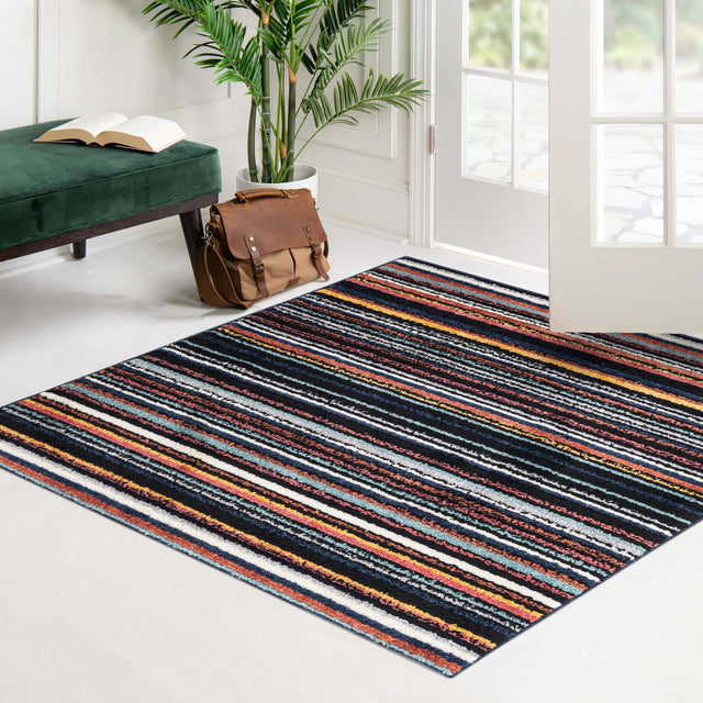 Multicolor 7' 10 x 7' 10 Tagine Square Area Rug Durable 100% Polyester Modern Unique Easy Clean Carpet for Indoor Home Decor for Sale at Rug Engine